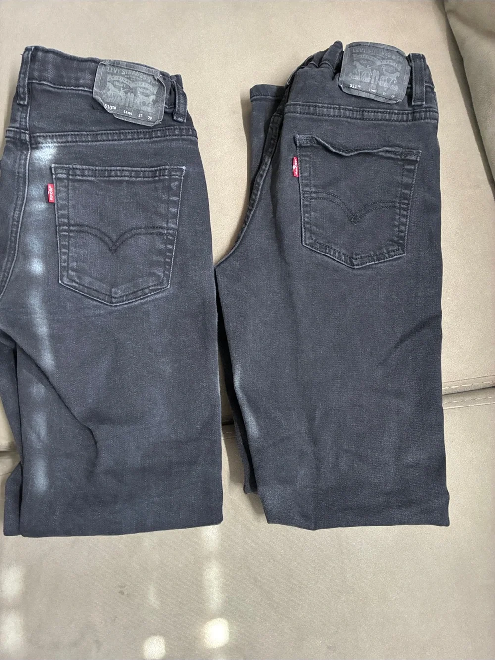 Levi's Men's Black Skinny Jeans Pair - Dark Wash